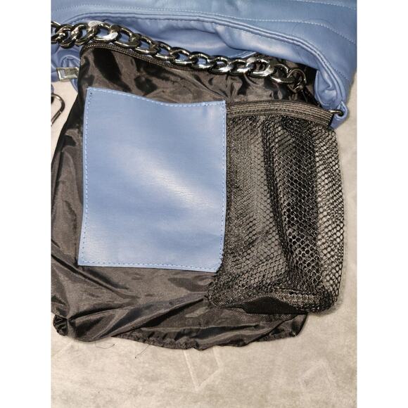 Royln Luxe Puffer Handbag Blue Detachable Strap - Picture 9 of 9